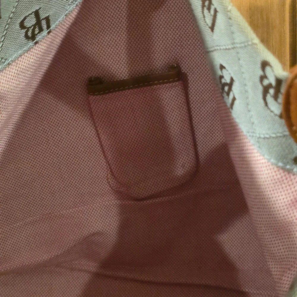 Dooney & Bourke Hobo Bag Women Large Blue Excellent Monogram Quilted Canvas